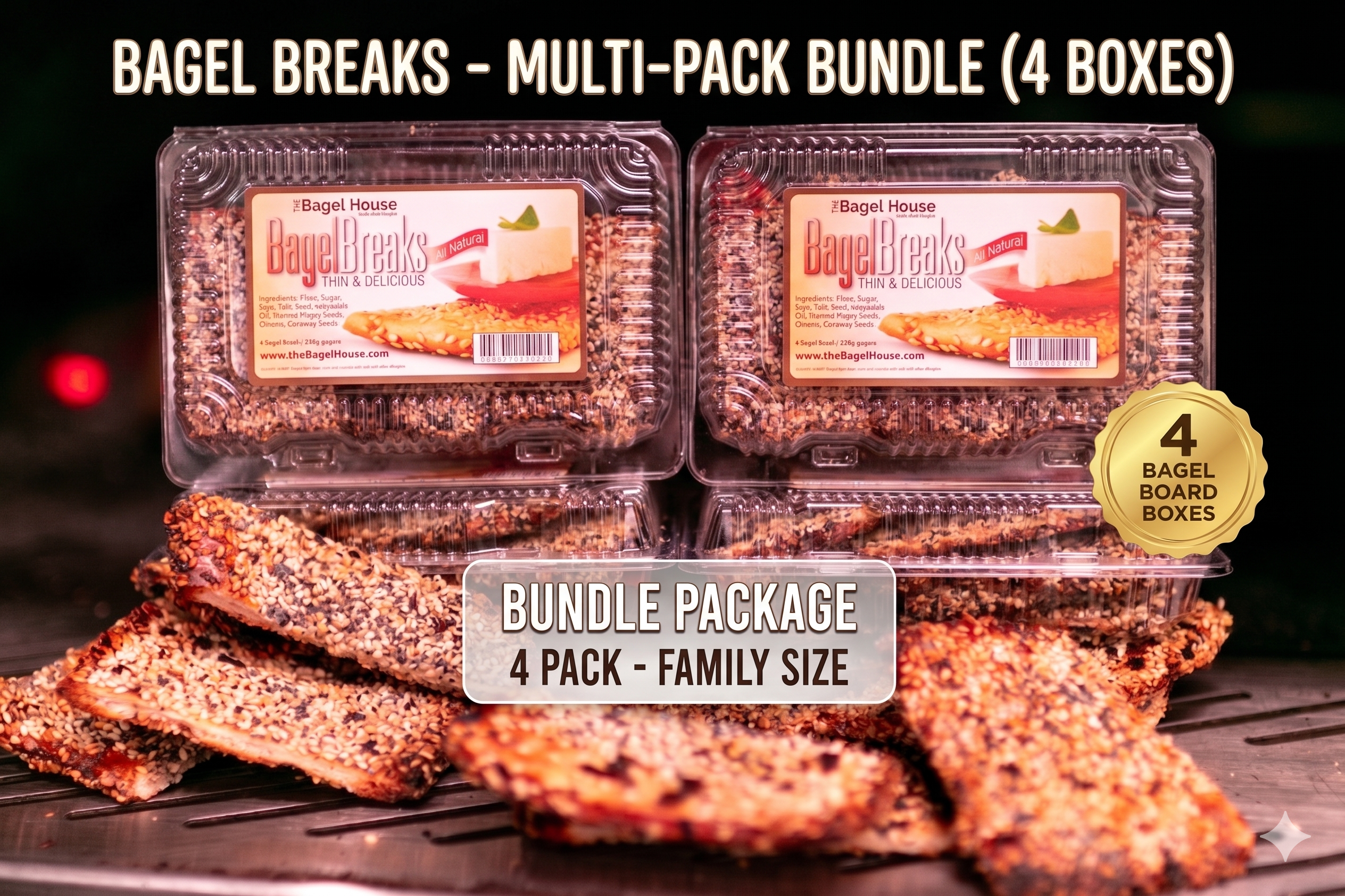 The Bagel Boss (4 Bagel Board Box Bundle)